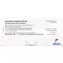ACONITUM NAPELLUS Rh D 20 ampul, 8X1 ml