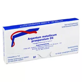 ARGENTUM METALLICUM praeparatum D 6 ampul, 8 adet