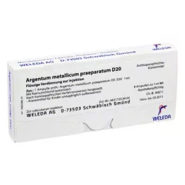 ARGENTUM METALLICUM praeparatum D 20 ampul, 8 adet