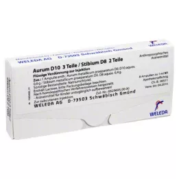 AURUM D 10/Stibium D 8 ampul, 8X1 ml