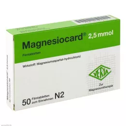 MAGNESIOCARD 2,5 mmol film kaplı tabletler, 50 adet