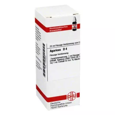 AGARICUS D 4 Seyreltme, 20 ml AGARICUS D 4 Seyreltme, 20 ml