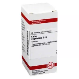 CARBO VEGETABILIS D 6 tablet, 80 adet