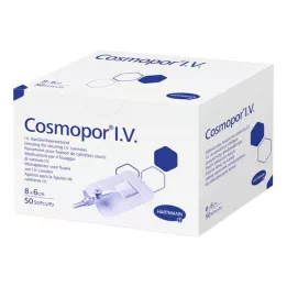 COSMOPOR IV kanül sabitleme bandajı 6x8 cm, 50 adet