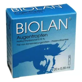 BIOLAN Göz damlası tek dozluk pipetler, 20X0,35 ml