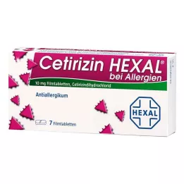 CETIRIZIN HEXAL Alerjiler için film kaplı tabletler, 7 adet