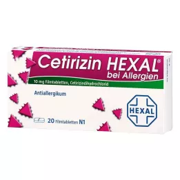 CETIRIZIN HEXAL Alerjiler için film kaplı tabletler, 20 adet