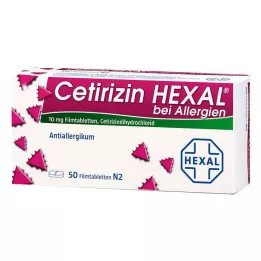 CETIRIZIN HEXAL Alerjiler için film kaplı tabletler, 50 adet