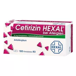 CETIRIZIN HEXAL Alerjiler için film kaplı tabletler, 100 adet