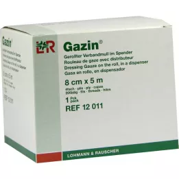 GAZIN 8 cmx5 m 4 katlı rulo halinde gazlı bez, 1 adet