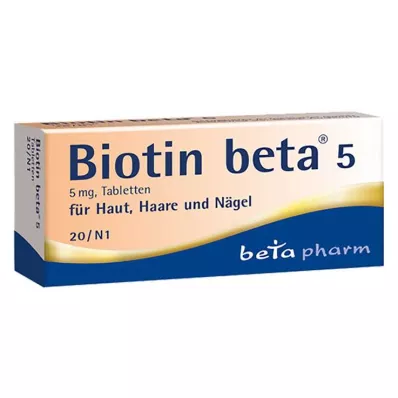 BIOTIN BETA 5 tablet, 20 adet BIOTIN BETA 5 tablet, 20 adet