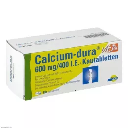 CALCIUM DURA Vit D3 600 mg/400 I.E. çiğnenebilir tablet, 100 adet