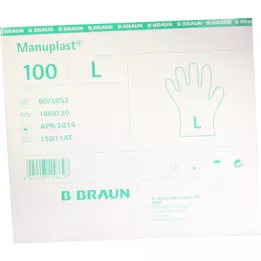 MANUPLAST Tek kullanımlık eldivenler, büyük, hafif, 100 parça