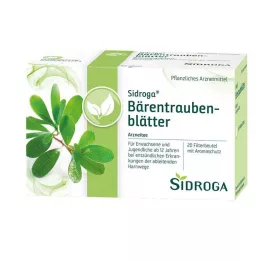 SIDROGA Ayı üzümü yaprağı çay filtre poşetleri, 20X2,0 g