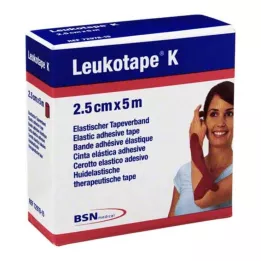 LEUKOTAPE K 2,5 cm kırmızı, 1 adet