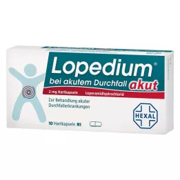 LOPEDIUM akut ishal için akut sert kapsüller, 10 adet