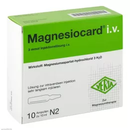 MAGNESIOCARD i.v. Enjeksiyon solüsyonu, 10X10 ml