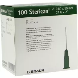 STERICAN Kanüller 21 Gx2 0,8x50 mm, 100 adet
