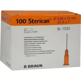 STERICAN Diş kanülü Luer 0,5x25 mm, 100 adet