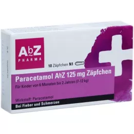 PARACETAMOL AbZ 125 mg fitiller, 10 adet
