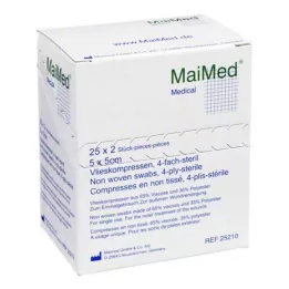 VLIESKOMPRESSEN 5x5 cm steril, 25X2 adet