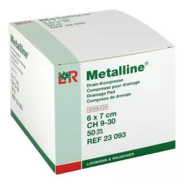 METALLINE Drenaj kompresleri 6x7 cm, 50 adet