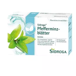 SIDROGA Nane yapraklı çay filtre poşetleri, 20X1,5 gr