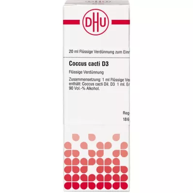COCCUS kaktüsler D 3 Seyreltme, 20 ml COCCUS kaktüsler D 3 Seyreltme, 20 ml