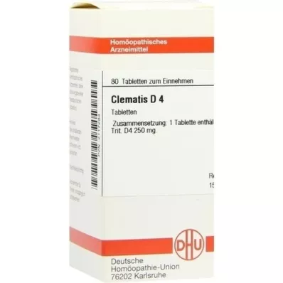 CLEMATIS D 4 tablet, 80 adet CLEMATIS D 4 tablet, 80 adet