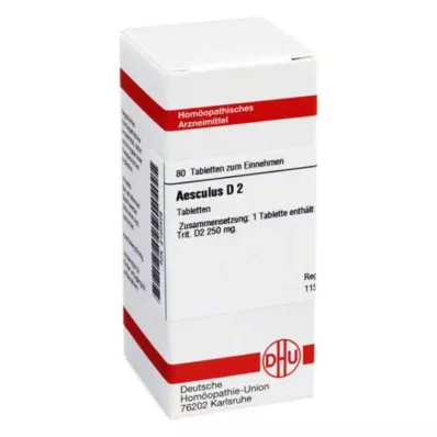 AESCULUS D 2 tablet, 80 adet AESCULUS D 2 tablet, 80 adet