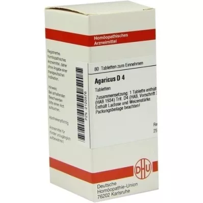 AGARICUS D 4 tablet, 80 adet AGARICUS D 4 tablet, 80 adet
