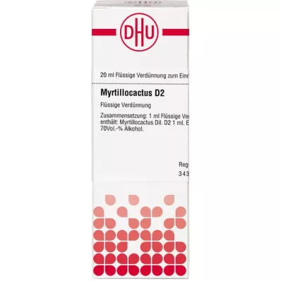 MYRTILLOCACTUS D 2 Seyreltme, 20 ml MYRTILLOCACTUS D 2 Seyreltme, 20 ml