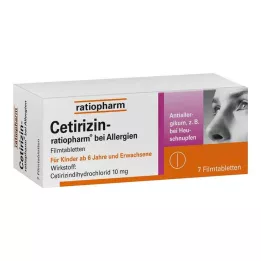 CETIRIZIN-alerjiler için ratiopharm 10 mg film kaplı tablet, 7 adet