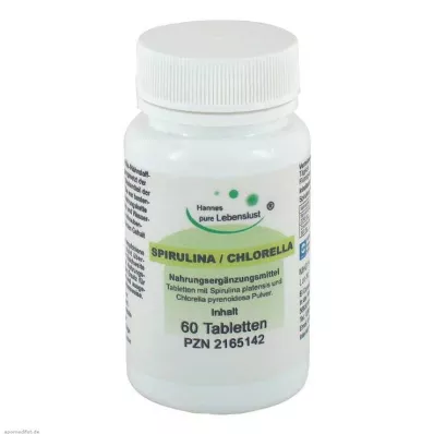SPIRULINA+CHLORELLA tabletler, 60 adet SPIRULINA+CHLORELLA tabletler, 60 adet