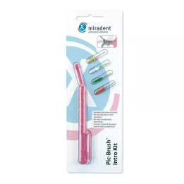 MIRADENT Interd.Pic-Brush Giriş Seti 1H+4B.tra.pink, 1 adet