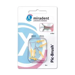 MIRADENT Interd.Pic-Brush yedek fırçası x-fine sarı, 6 adet