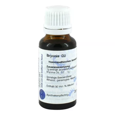 BRYONIA D 2 Seyreltme, 20 ml BRYONIA D 2 Seyreltme, 20 ml