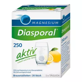 MAGNESIUM DIASPORAL 250 aktif efervesan tablet, 20 adet
