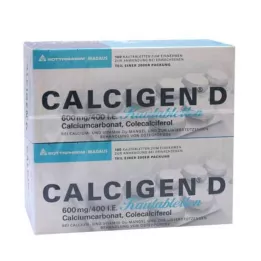 CALCIGEN D 600 mg/400 I.E. çiğnenebilir tabletler, 200 adet