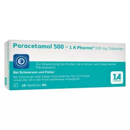 PARACETAMOL 500-1A Pharma Tabletler, 10 adet