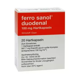 FERRO SANOL msr. kaplı peletler içeren duodenal sert kapsüller, 20 adet