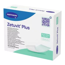 ZETUVIT Plus ekstra güçlü emici kompres steril 10x10 cm, 10 adet