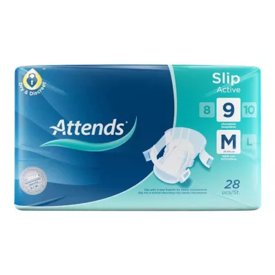 ATTENDS Slip Active 9 M, 28 parça ATTENDS Slip Active 9 M, 28 parça