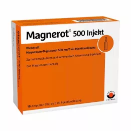 MAGNEROT 500 enjeksiyon ampulü, 10X5 ml