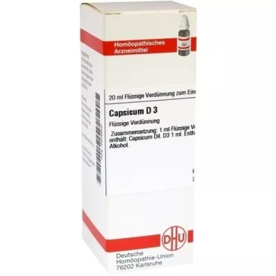 CAPSICUM D 3 seyreltme, 20 ml CAPSICUM D 3 seyreltme, 20 ml