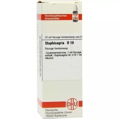 STAPHISAGRIA D 10 seyreltme, 20 ml STAPHISAGRIA D 10 seyreltme, 20 ml