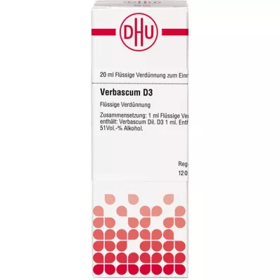 VERBASCUM D 3 seyreltme, 20 ml VERBASCUM D 3 seyreltme, 20 ml