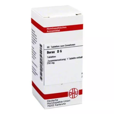 BORAX D 6 tablet, 80 adet BORAX D 6 tablet, 80 adet