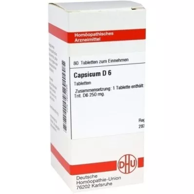 CAPSICUM D 6 tablet, 80 adet CAPSICUM D 6 tablet, 80 adet