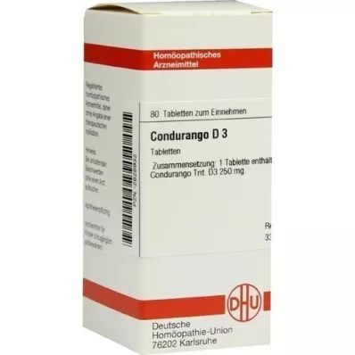 CONDURANGO D 3 tablet, 80 adet